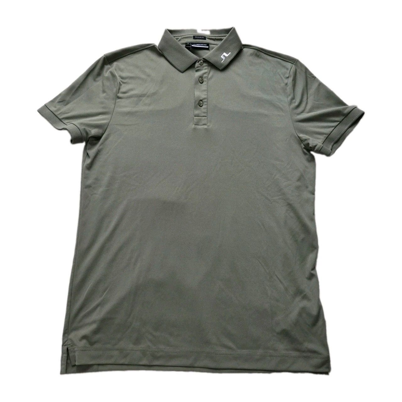 J Lindeberg Men's Shirt Polo Kv Regular Fit Golf Moss Green Sz M Medium New